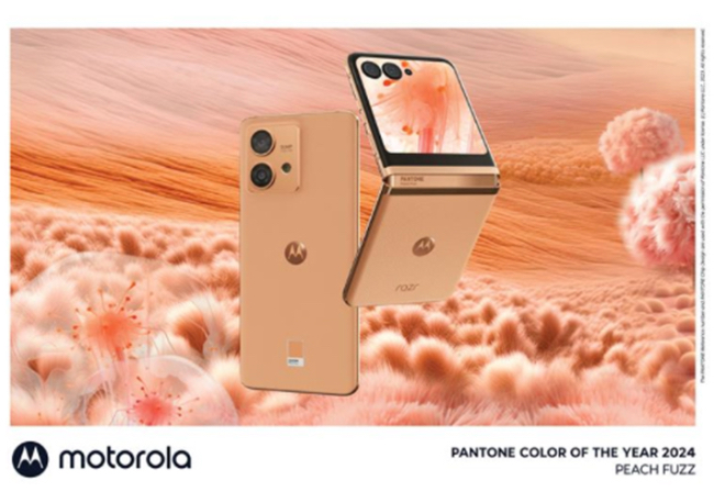 Foto Motorola anuncia ediciones especiales de razr y edge: los primeros y únicos smartphones con el Color Pantone del Año 2024.